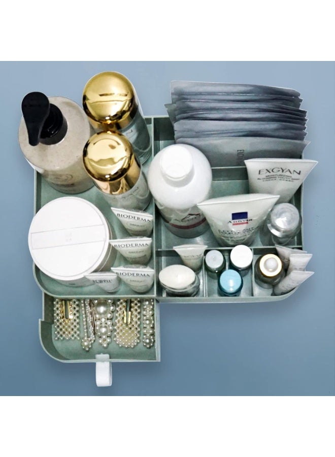 منظم مكياج لطاولة الزينة، منظم مكتب متعدد الأغراض مع أدراج، علبة عرض مستحضرات تجميل لغرفة النوم، خزانة الملابس، الحمام، المكتب، سطح الطاولة، تخزين - Image 5